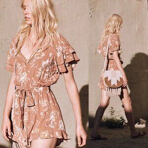 Spell & The Gypsy Collective Rosa Romper Playsuit Floral Bohemian Size XS Boho